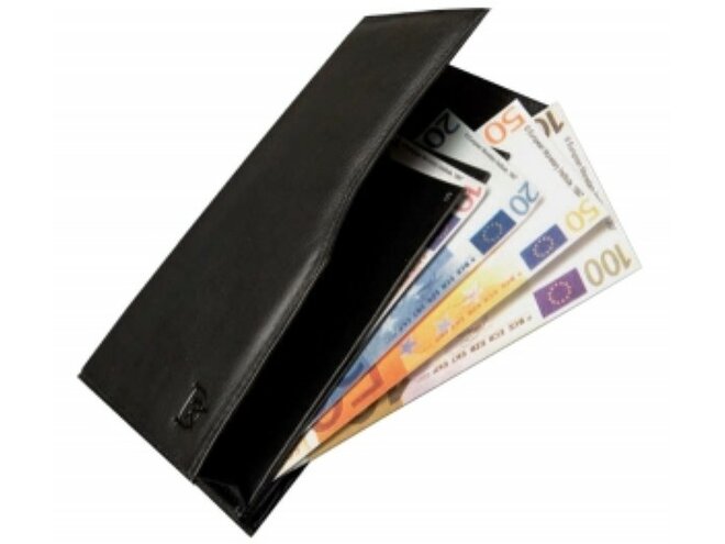 Porte feuille en cuir p. billiets